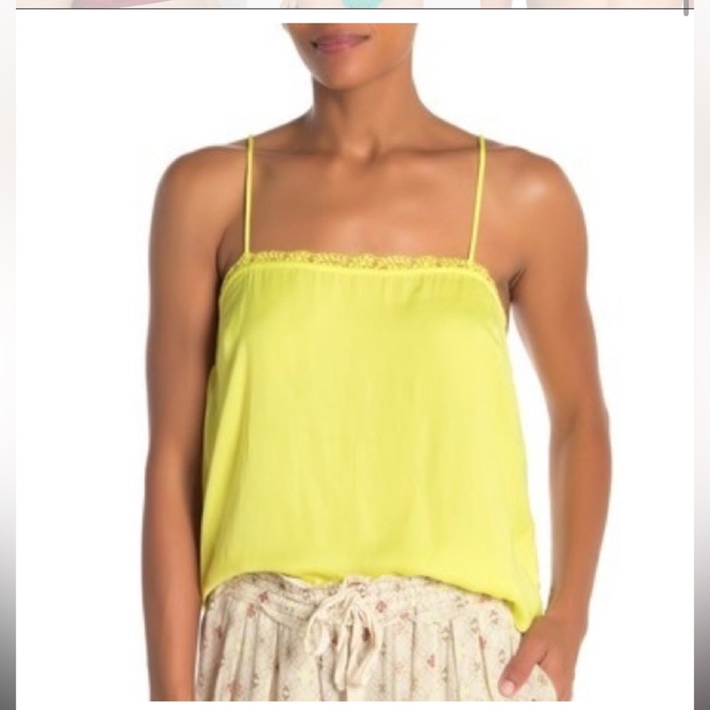 FREE PEOPLE Beyond Me Cami Lemon Yellow Medium